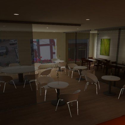 EUTRAC Lighting showroom, interieur interaktiv, cafe