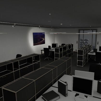 EUTRAC Lighting showroom, Lichtsituation programmieren, office